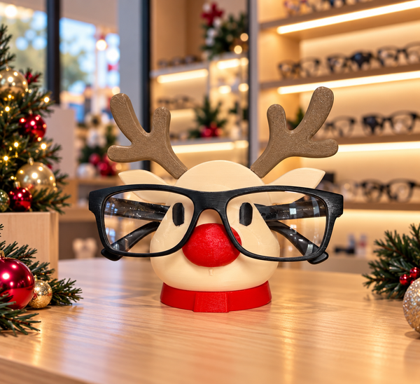 Rena de Natal — Expositor de Óculos 3D